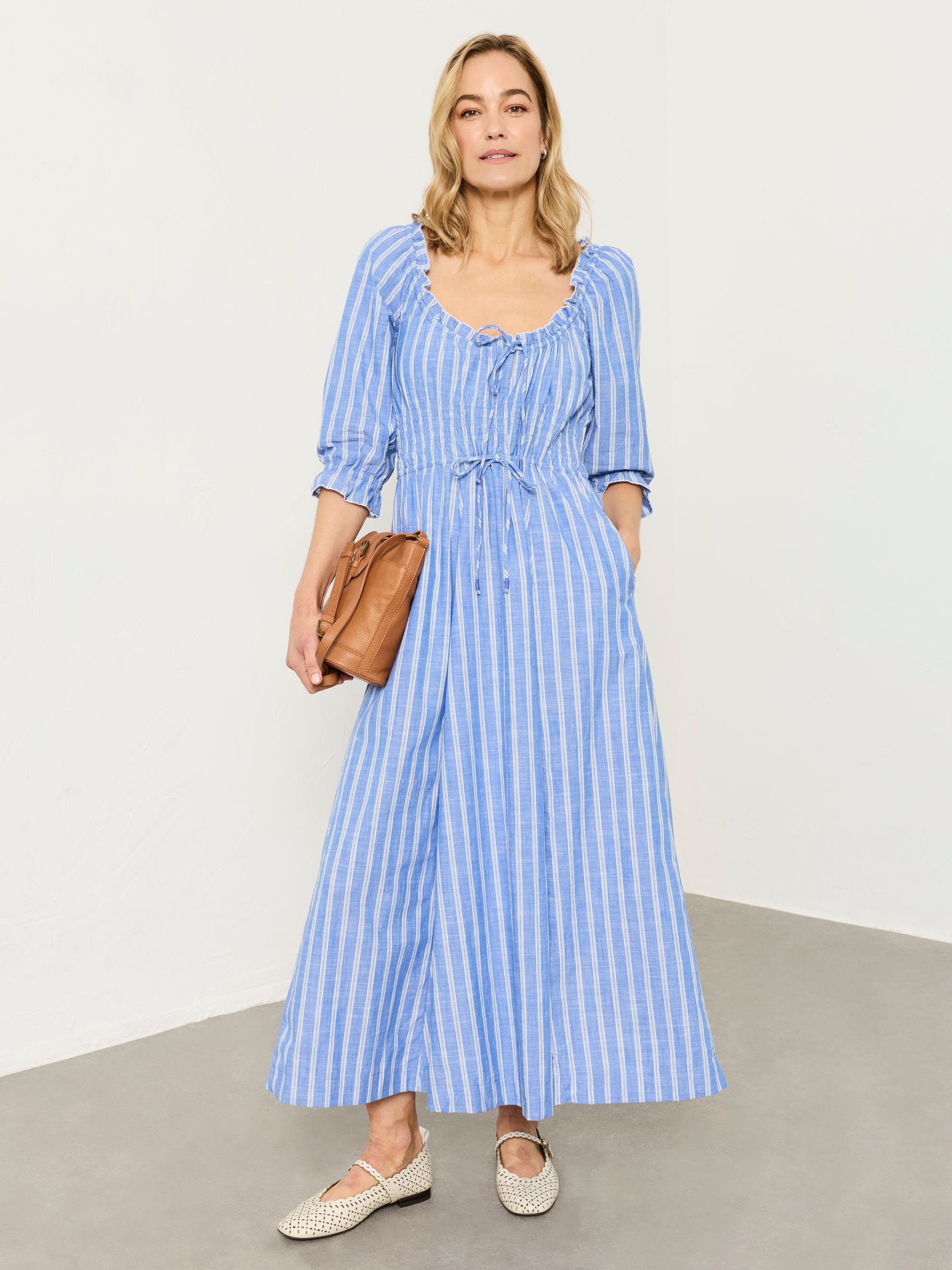 Camille Blue Petite Dress - Size 6 P