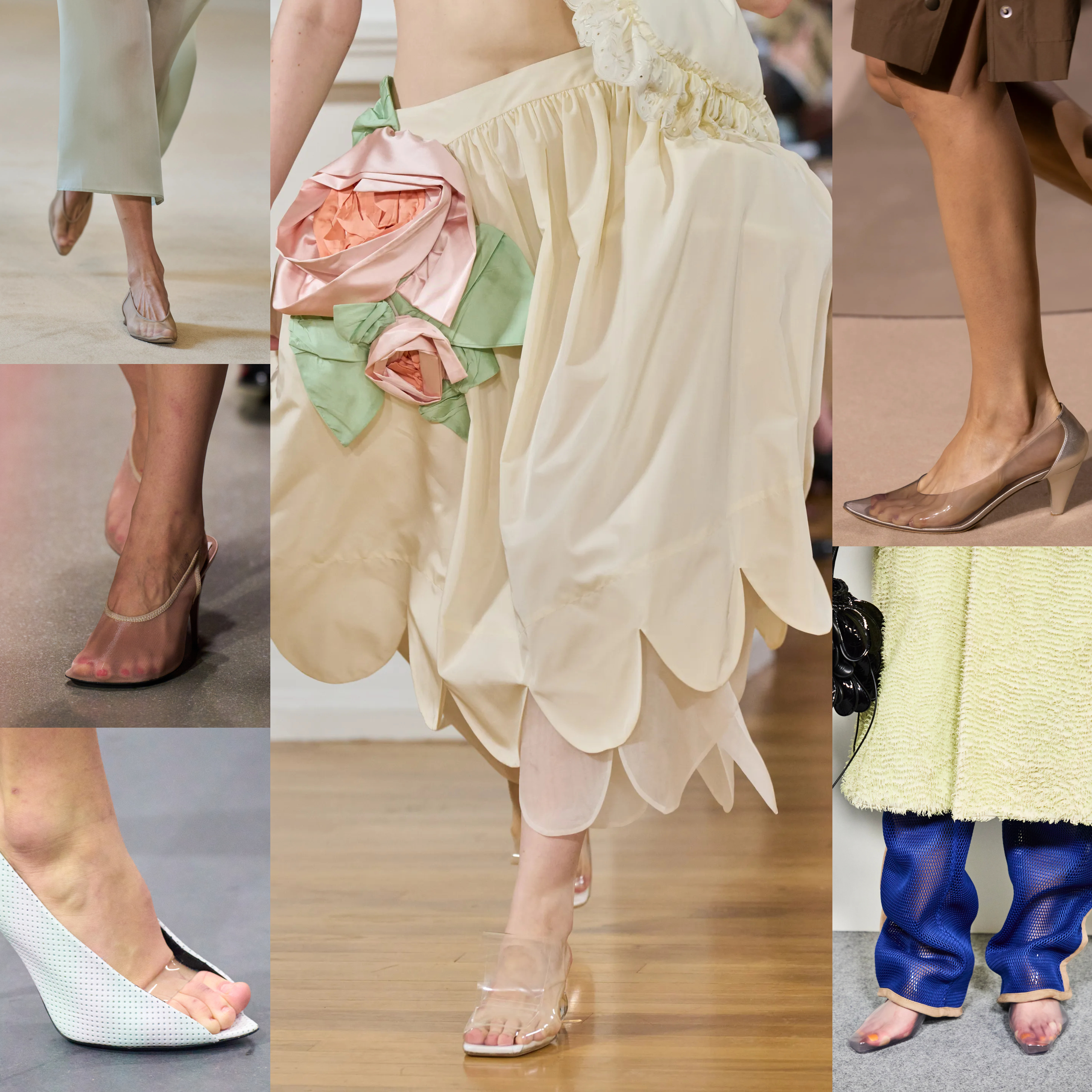 see-through PVC and mesh naked shoes at Altuzarra, Stella McCartney, Valentino, Simone Rocha, Chlo&amp;eacute;, Loewe Spring 2026 runways