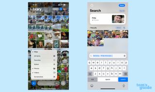 search and filtering tools in iOS 18 photos