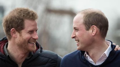Prince Harry and Prince William join a training day at the Queen Elizabeth Olympic Park with the runners taking part in the 2017 London Marathon for Heads Together