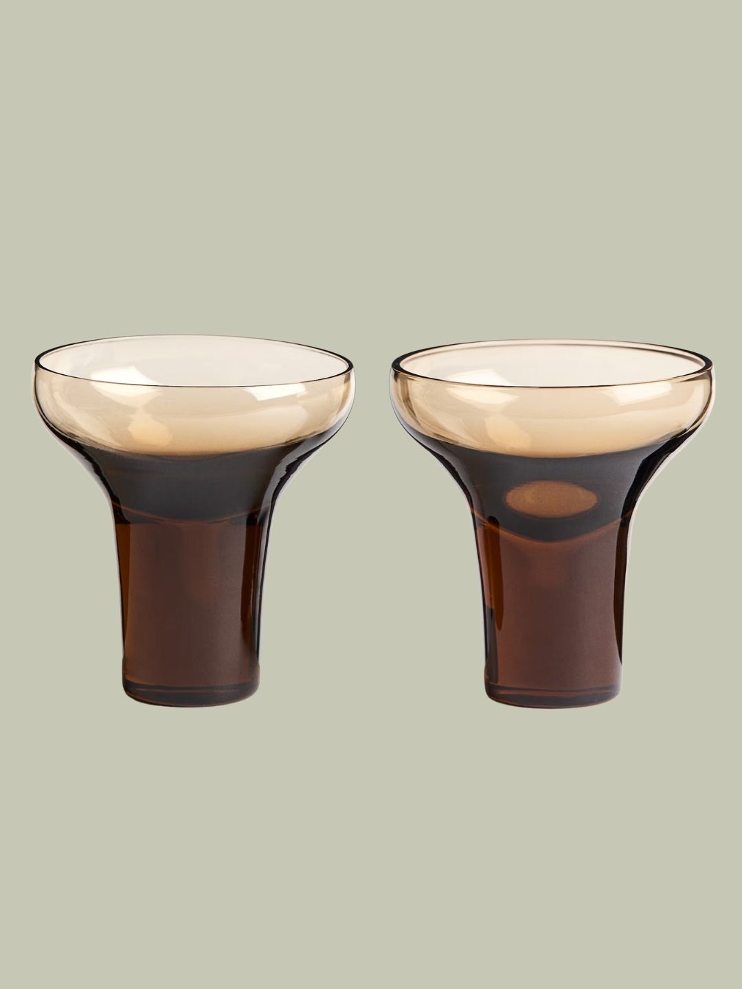 H&amp;amp;M, 2-Pack Mouth-Blown Coupe Glasses