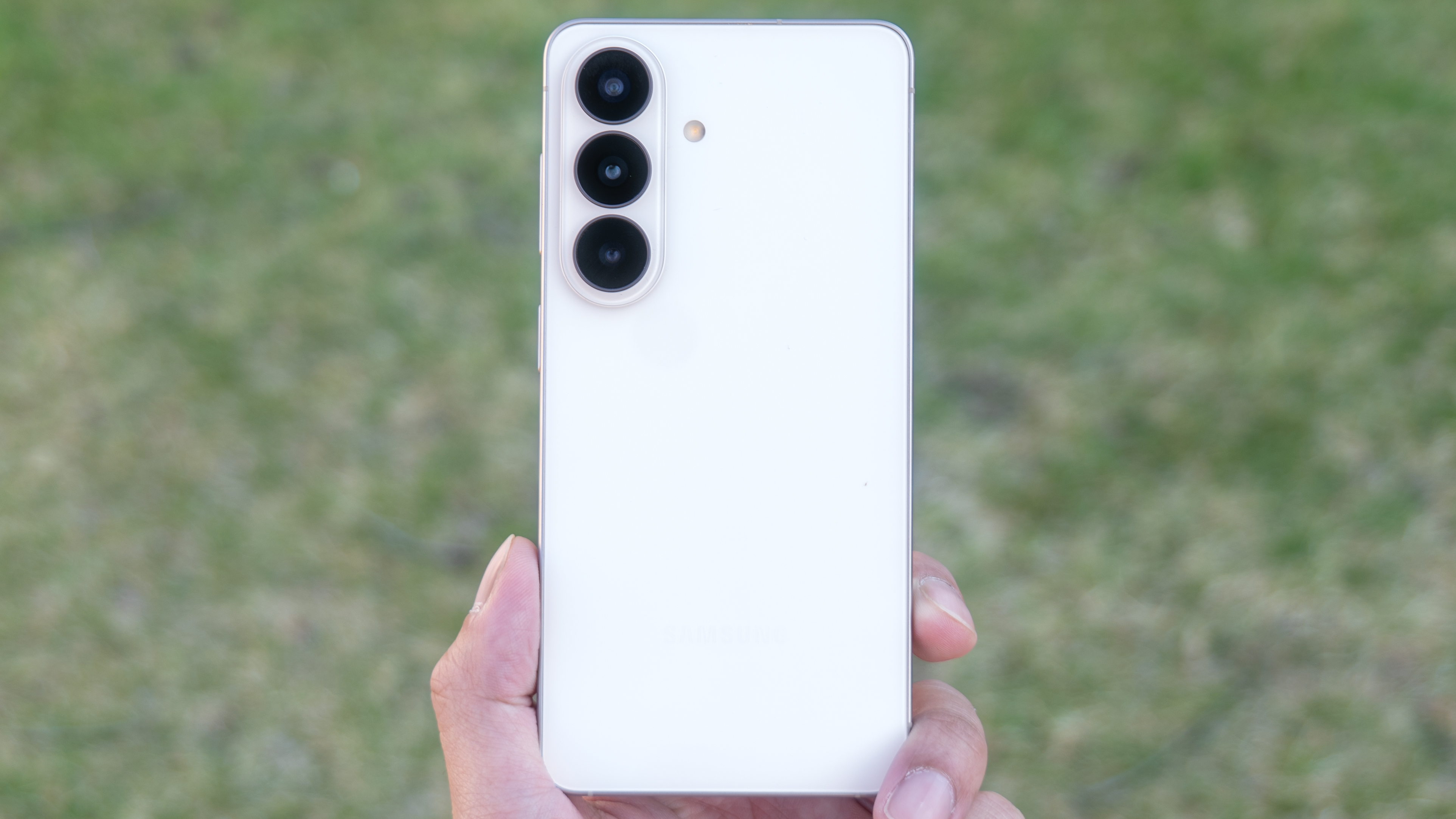 Samsung Galaxy S26 held in the hand.