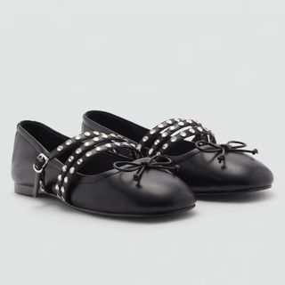 Studded ballet flats from Mango