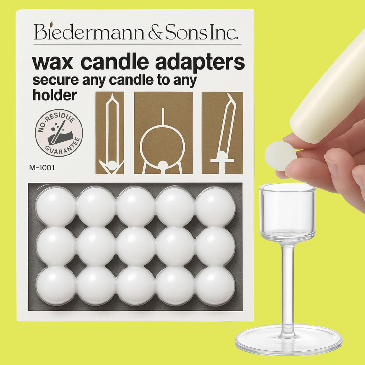 A set of candle wax dots