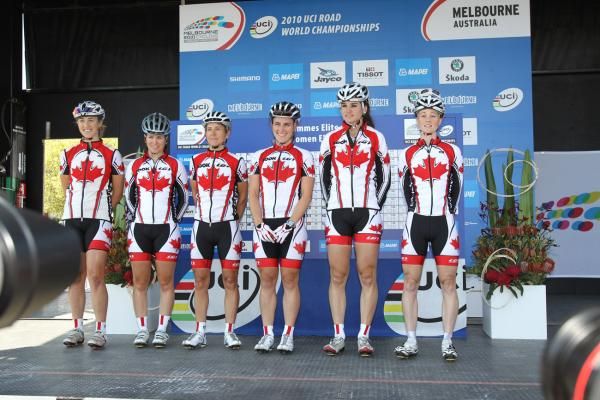 Oh, Canada! The girls haven't had the best start to the race so far, but looked happy beforehand.