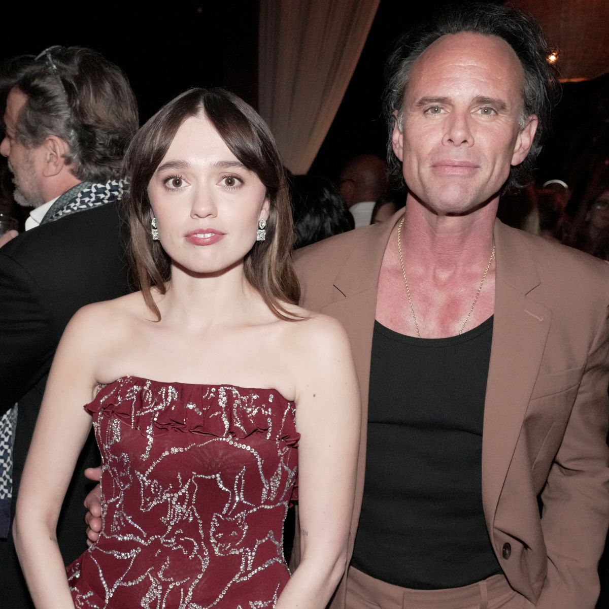 Aimee Lou Wood and Walton Goggins attend the premiere of &#039;The White Lotus&#039; season three