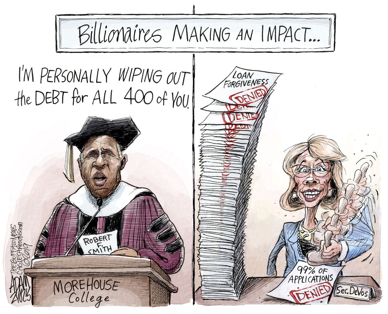 Political Cartoon U.S. Morehouse&amp;amp;nbsp;Robert Smith Betsy DeVos