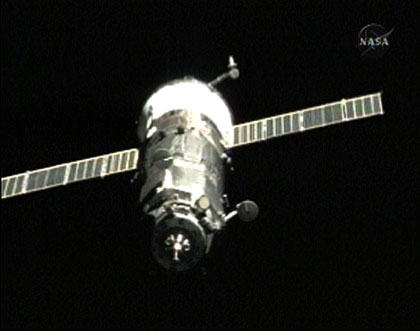 Space Station Crew Welcomes New Cargo Ship