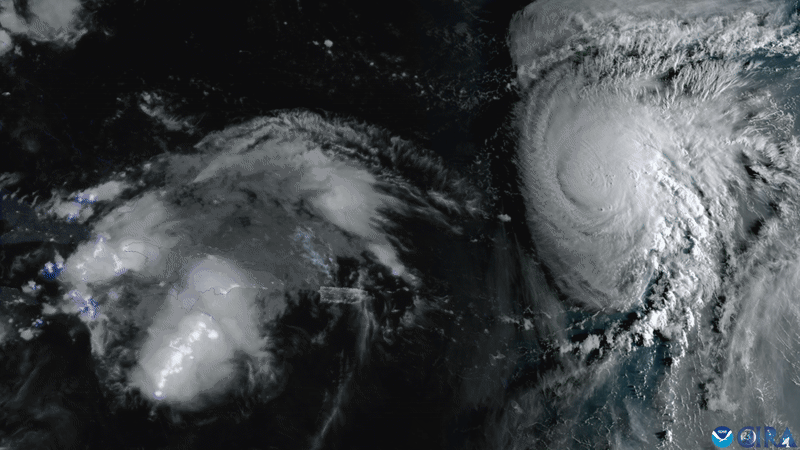 Rare Fujiwhara hurricane 'dance' could save East Coast from worst effects of Tropical Storm Imelda