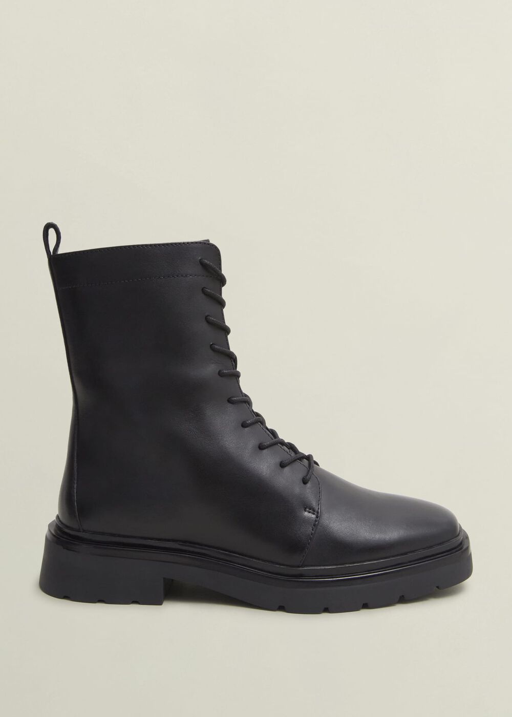 Farrah Leather Lace-Up Boots