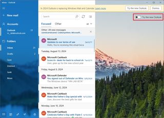 Enable new Outlook experience