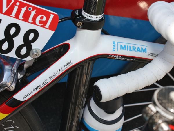 Wegmann is a two-time German national champion and his frame is decorated to suit.