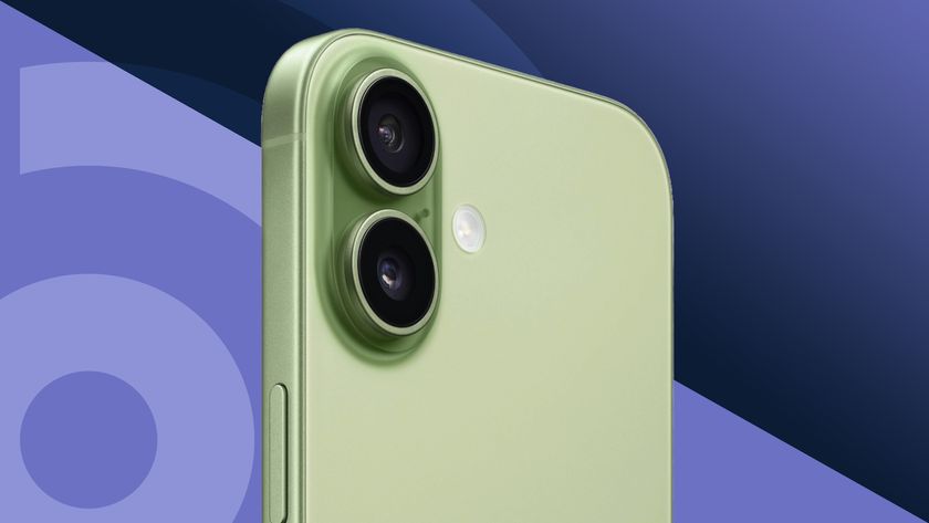 The iPhone 17 on a purple background