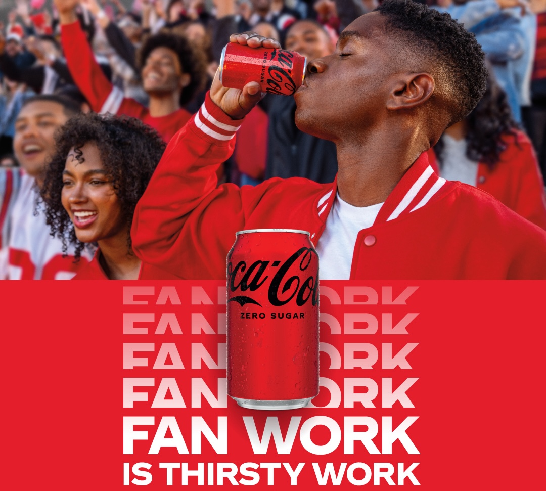 Man drinking Coca-Cola