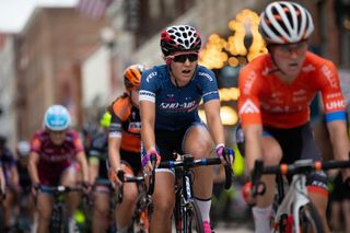 Chloe Dygert in the bunch during the USPro critertium