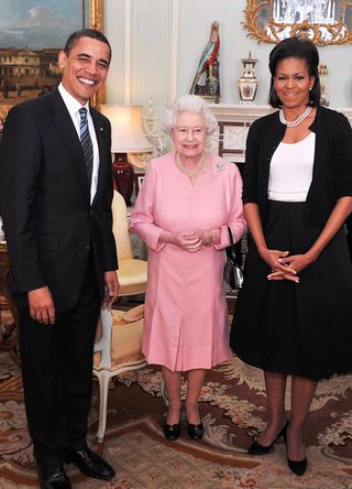 Queen Elizabeth II and the Obamas