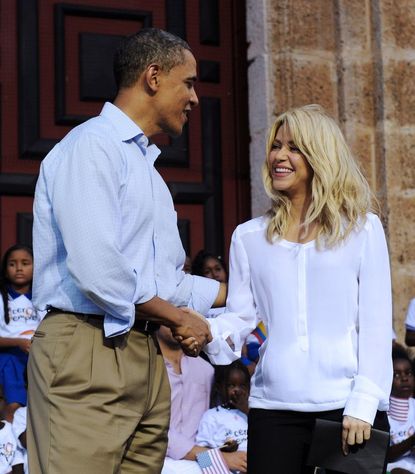 Shakira With Barack Obama