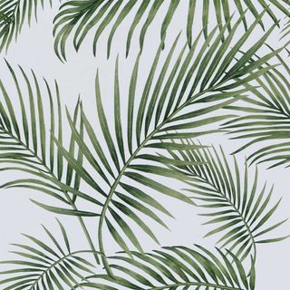 palm leaf patterned vinyl wallpaper