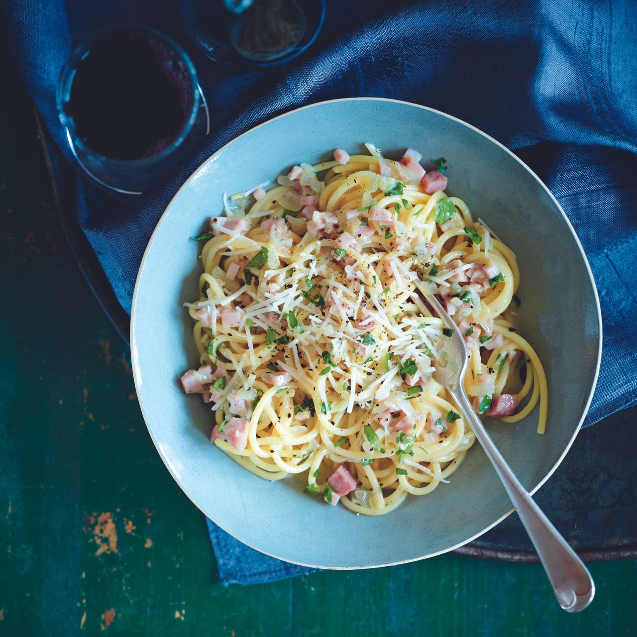 Ham Carbonara-christmas left overs-woman and home