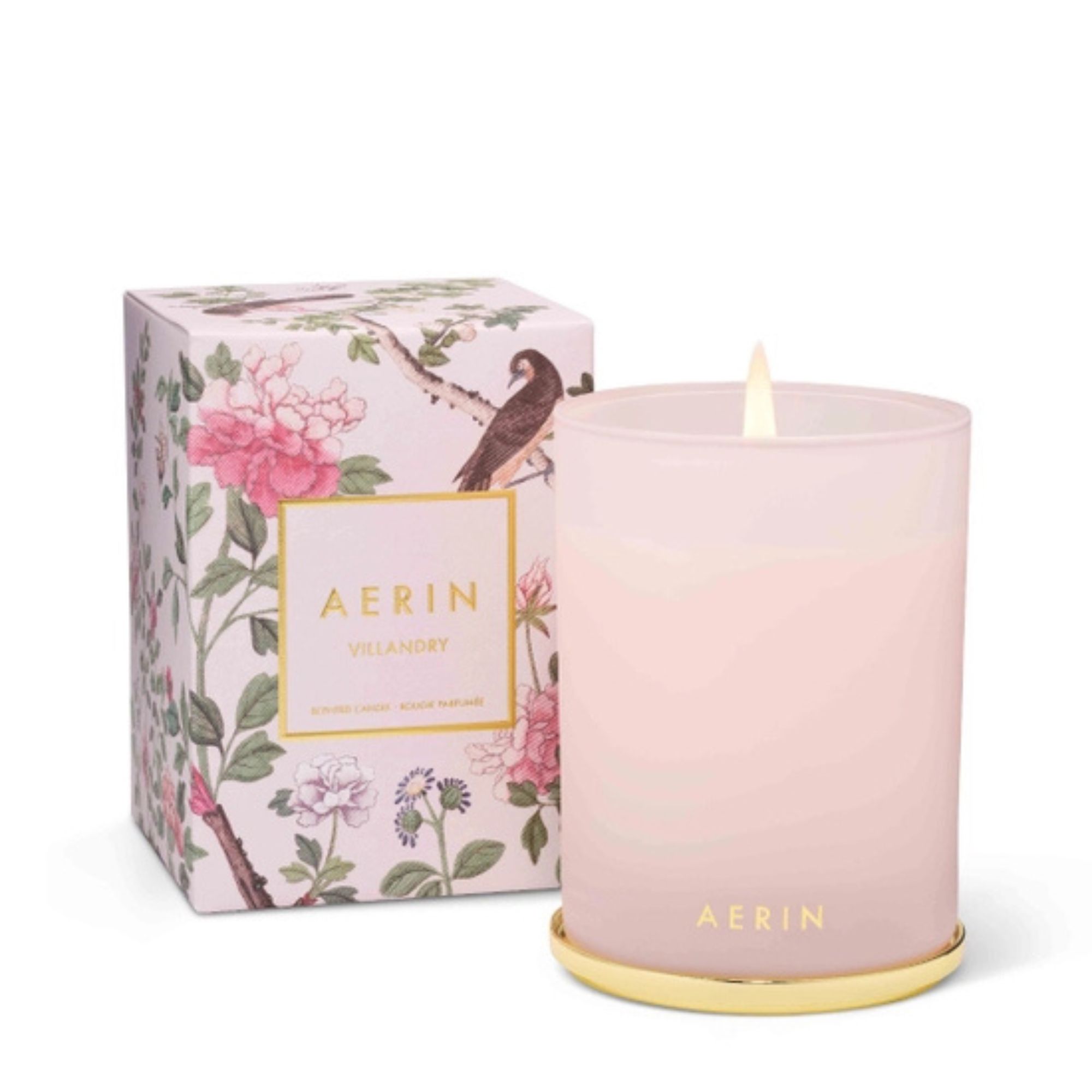 pink candle and floral box