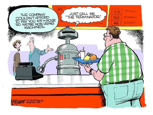 Editorial cartoon minimum wage