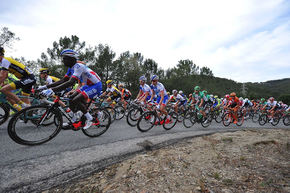 The Catalunya peloton in action during stage 2.