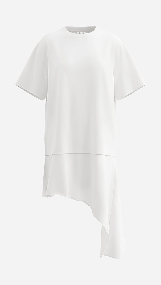 Layered Tee Mini Dress - Off White