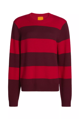 Guest in Residence Striped Cashmere Crewneck Sweater