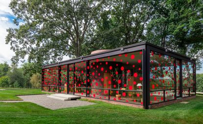 Pepsi-red polka dots to Philip Johnson’s Glass House in New Canaan