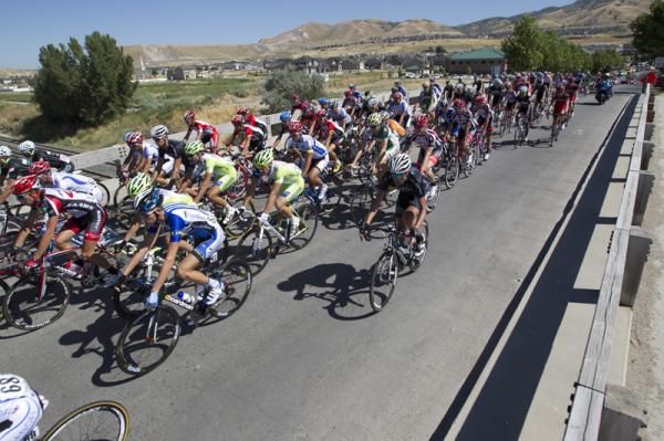 The peloton rolls from Lehi to Provo