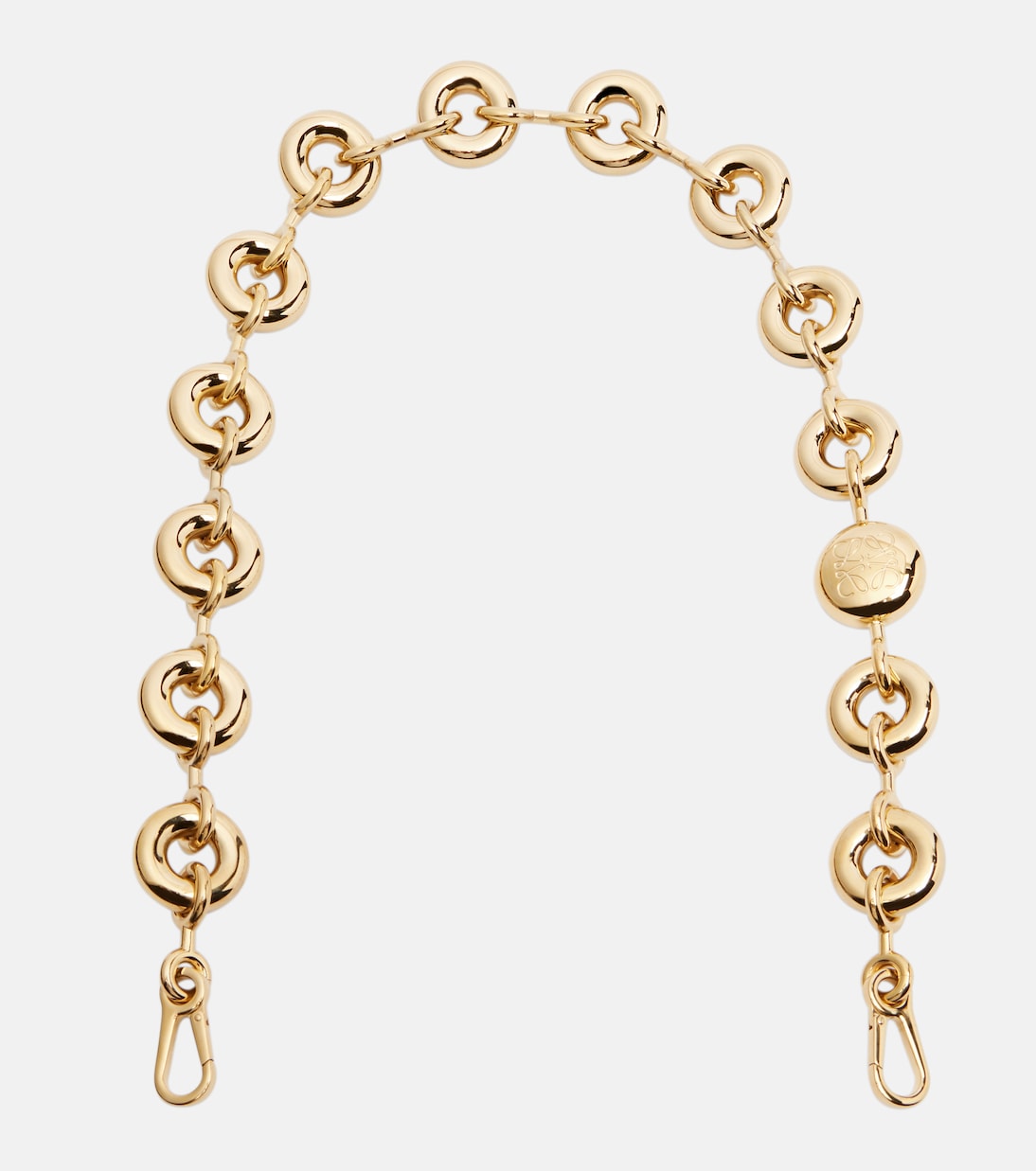 Chunky Donut Stainless Steel Bag Strap in Gold - Loewe