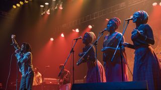 Kingsley Ben-Adir, Anna-Sharé Blake, Lashana Lynch and Naomi Cowan in Bob Marley: One Love
