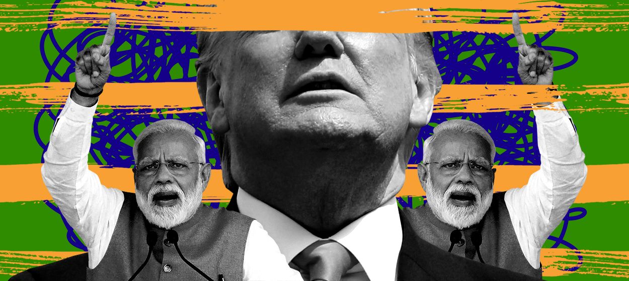 President Trump and Narendra Modi.