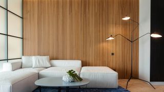 Wood panelled wall