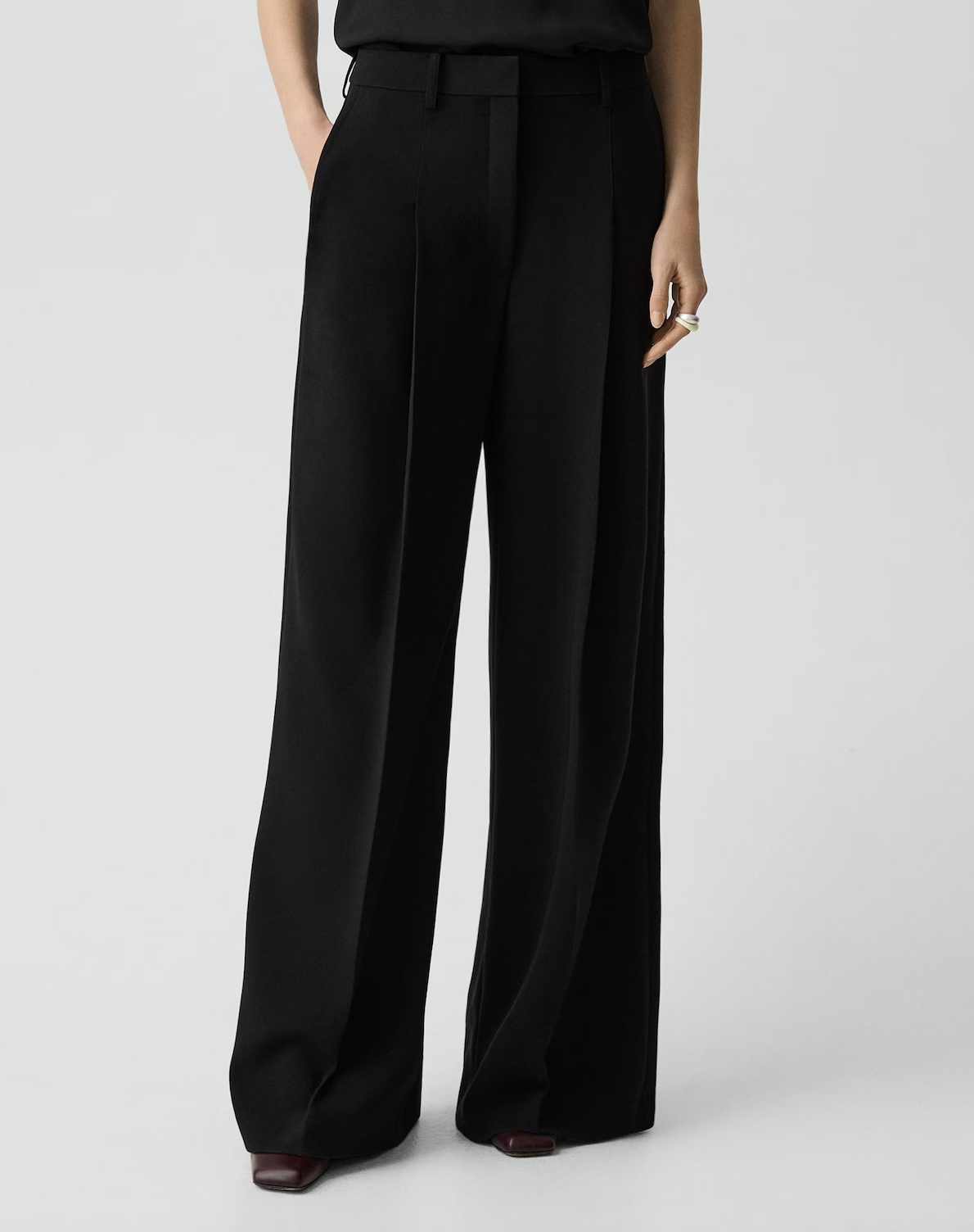 Theory, Pleated Wide-Leg Pant