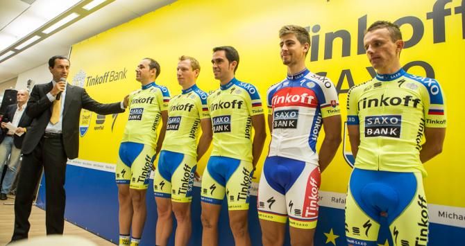Tinkoff-Saxo jersey presentation in Moscow.