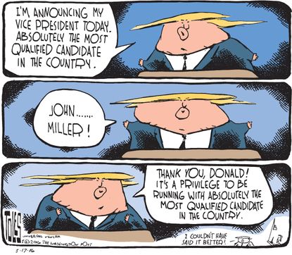 Political Cartoon U.S. Trump VP