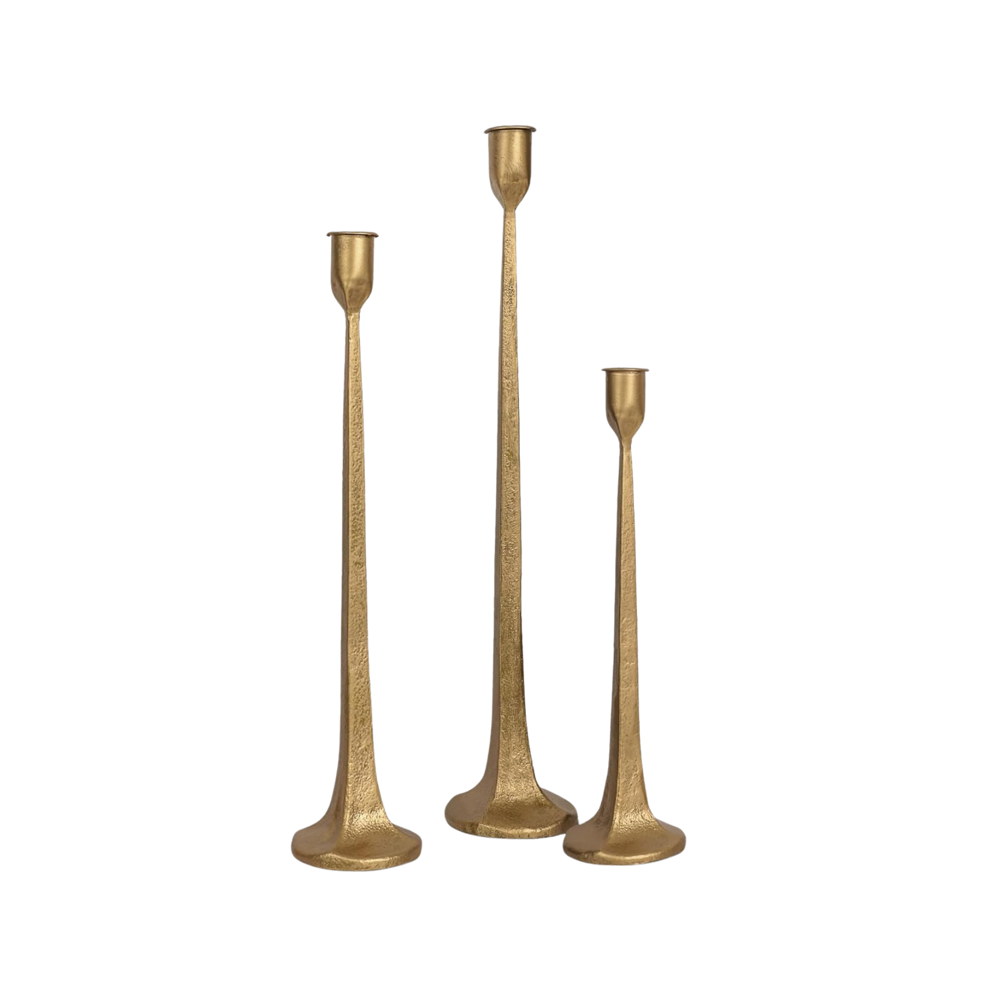 set of three taper candle holders