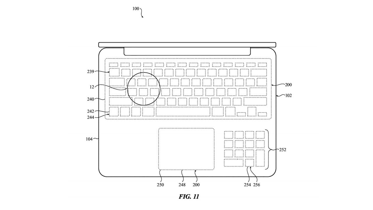 Apple Patent Diagrams For A Laptop With A Solid State Keyboard