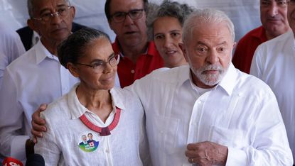 Lula with environmentalist Marina Silva during the Brazilian election