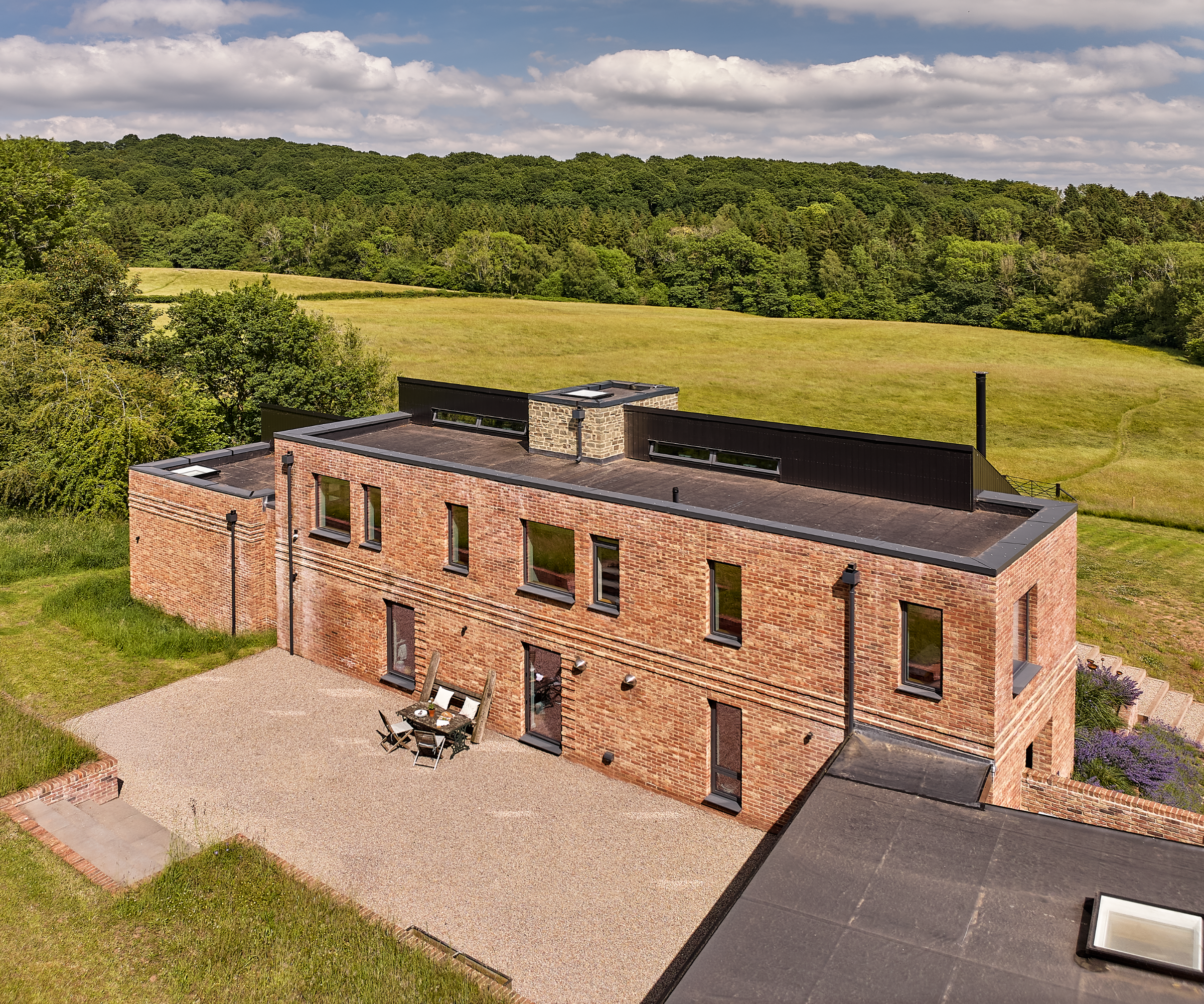 Exterior of the rear of the house