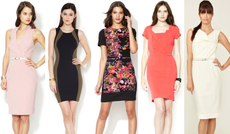 A picture of 5 women wearing different dresses available from Gilt.