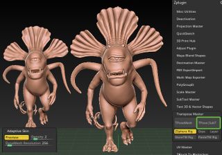 Screenshot of 3D models in ZBrush