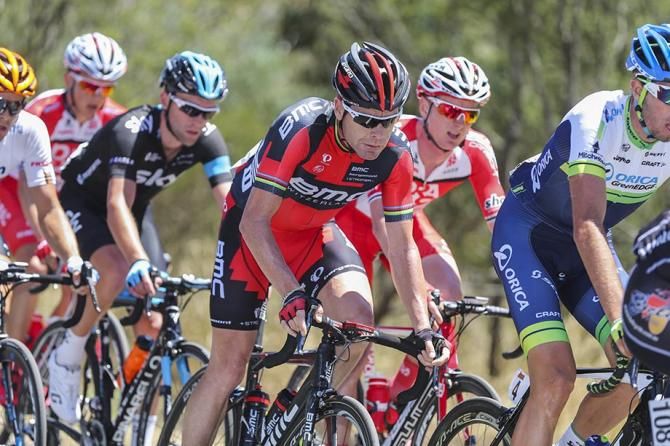 Cadel Evans was looking comfortable in the bunch early on