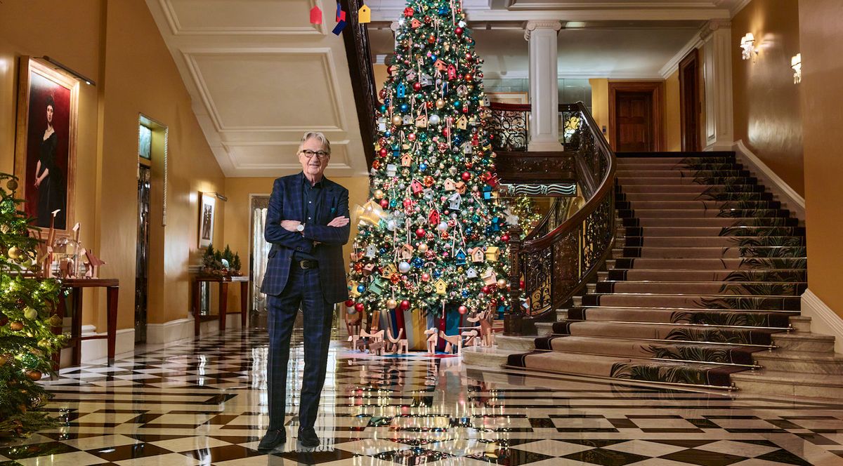 Paul Smith’s Claridge’s Christmas tree is a playful slice of ‘countryside in the centre of London’