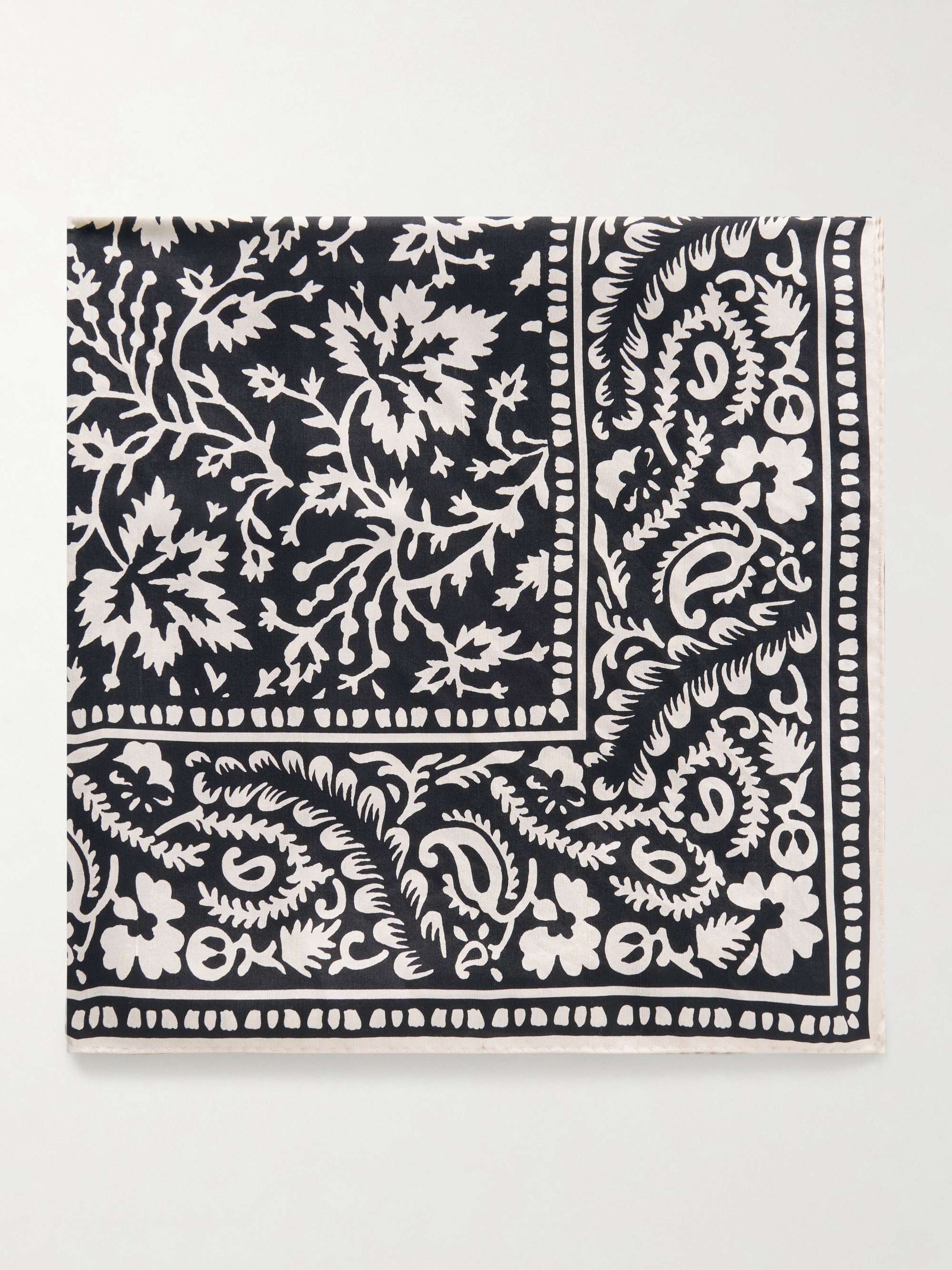 Hankie Printed Silk-Voile Scarf
