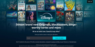 Disney Plus new logo on Disney Plus landing page