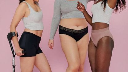 3 women wearing underwear from Thinx