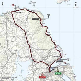 2014 Giro d'Italia map for stage 2