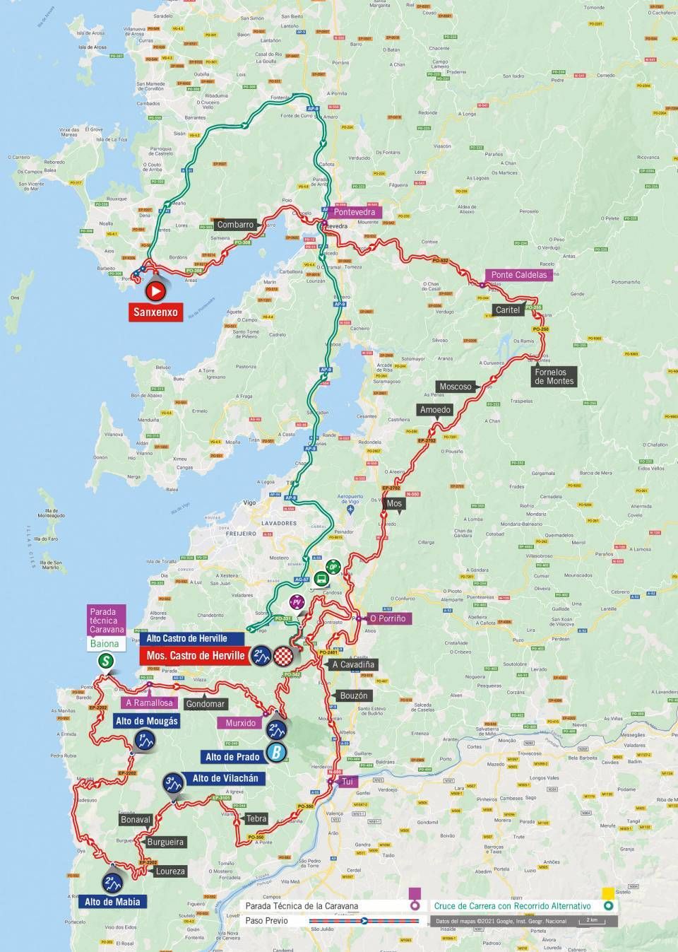 Map stage 20 of 2021 Vuelta a Espa&ntilde;a